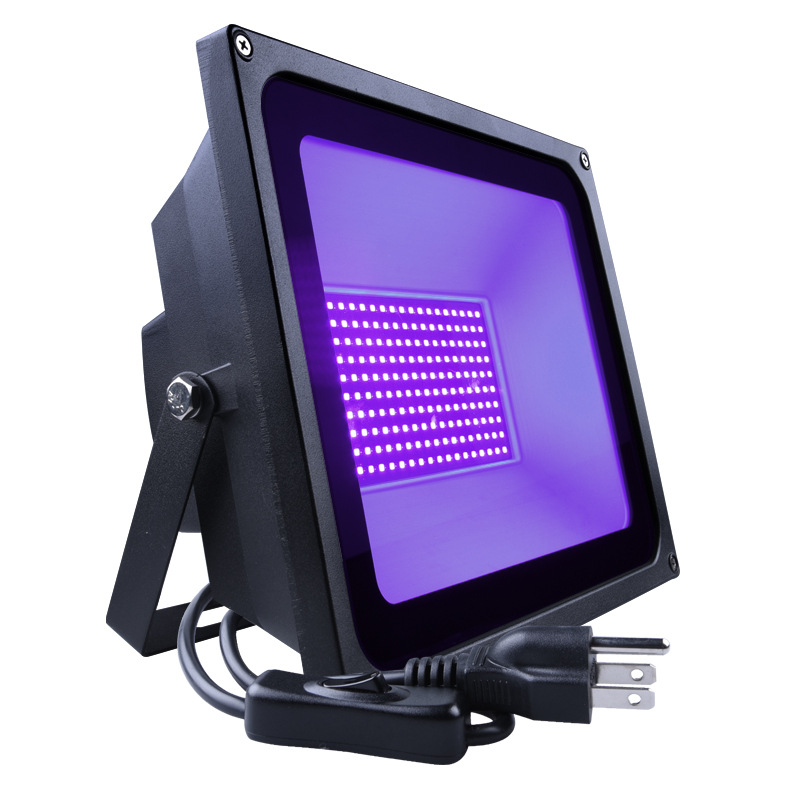 Large wattage 120W UV flood light 110-130V 395nm outdoor Halloween fluorescent party