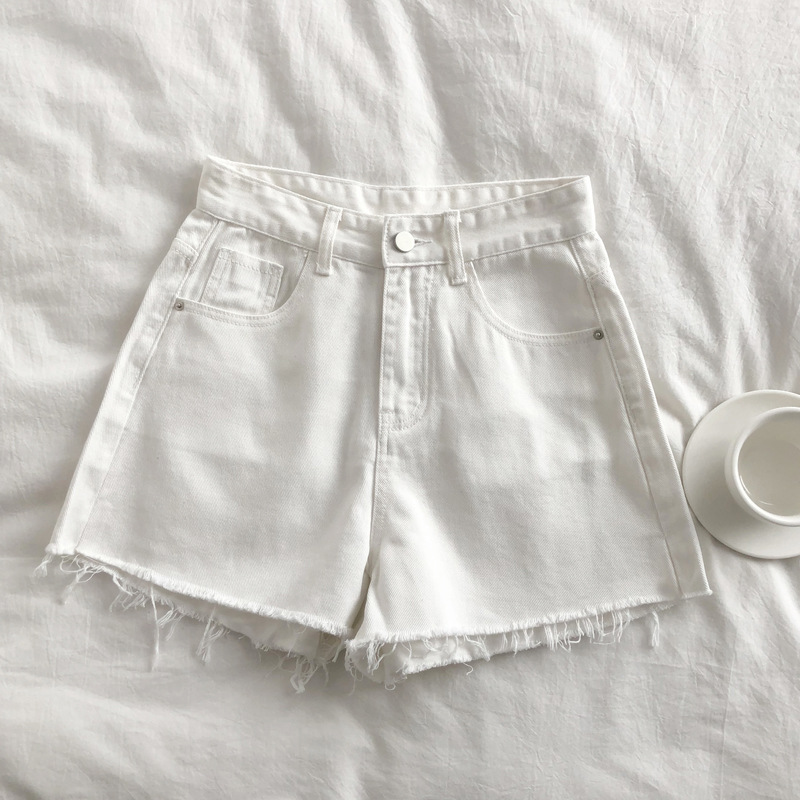 Denim Shorts Women's Summer 2021 New Ins Rosen High Waist Slimming Loose Wide Leg Ultra Short A- line Hot Pants Trendy