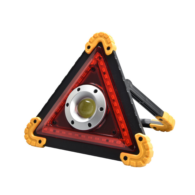 Strong flashlight rechargeable portable tripod safety red warning sign outdoor fishing LED car emergency light