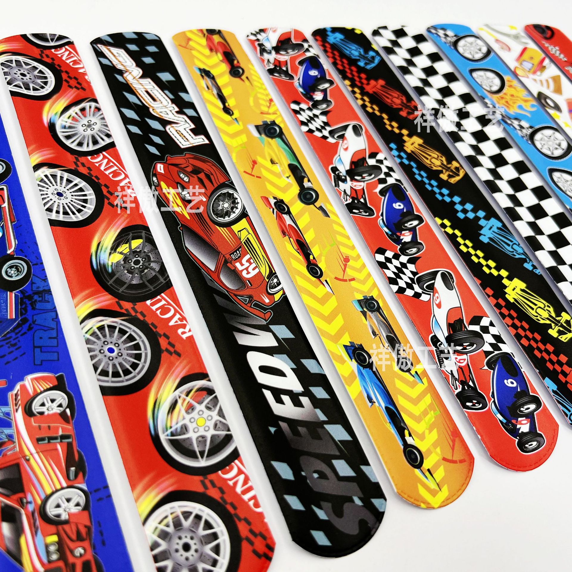Racing CAR snap ring bracelet F1 rally party clap ring wrist strap children CAR RACE CAR bracelet