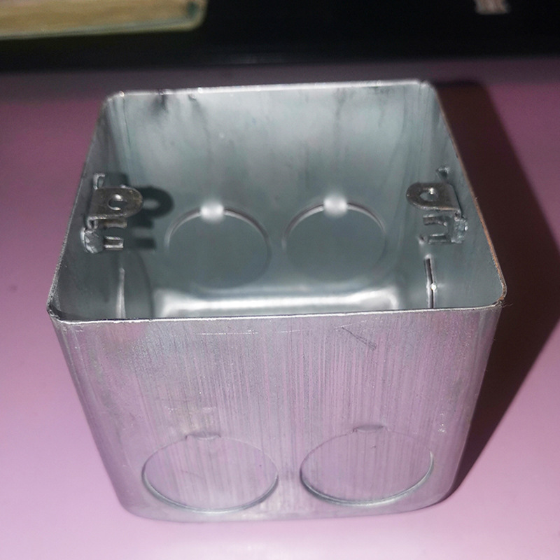 86 Type Metal Junction Box Iron Box for Engineering Embedded Concealed Switch Base Box 86 Type Concealed Box Galvanized Socket