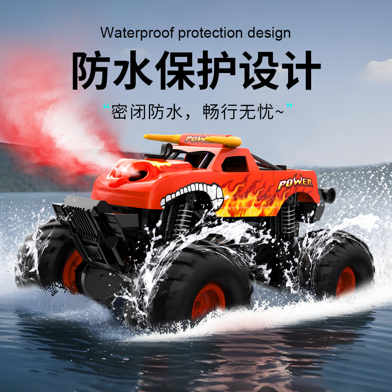 Кросс-бодерный амфибийный радиоуправляемый автомобиль с большими колесами для детей