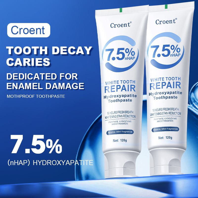 [Cross-border Exclusive] 7.5 Hydroxyapatite Toothpaste English Oral Cleaning Toothpaste Brightening White Toothpaste Explosions