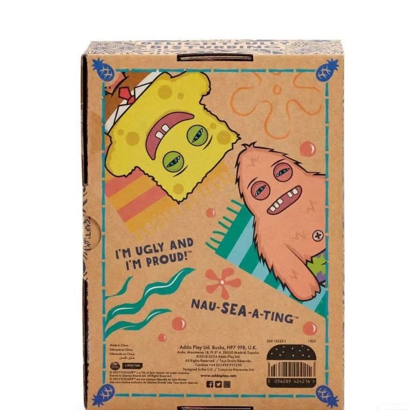 Fuggler Spongebob Squarepants Big Star Mutated Ugly Funny Gift Doll Creative Teeth Monster Doll