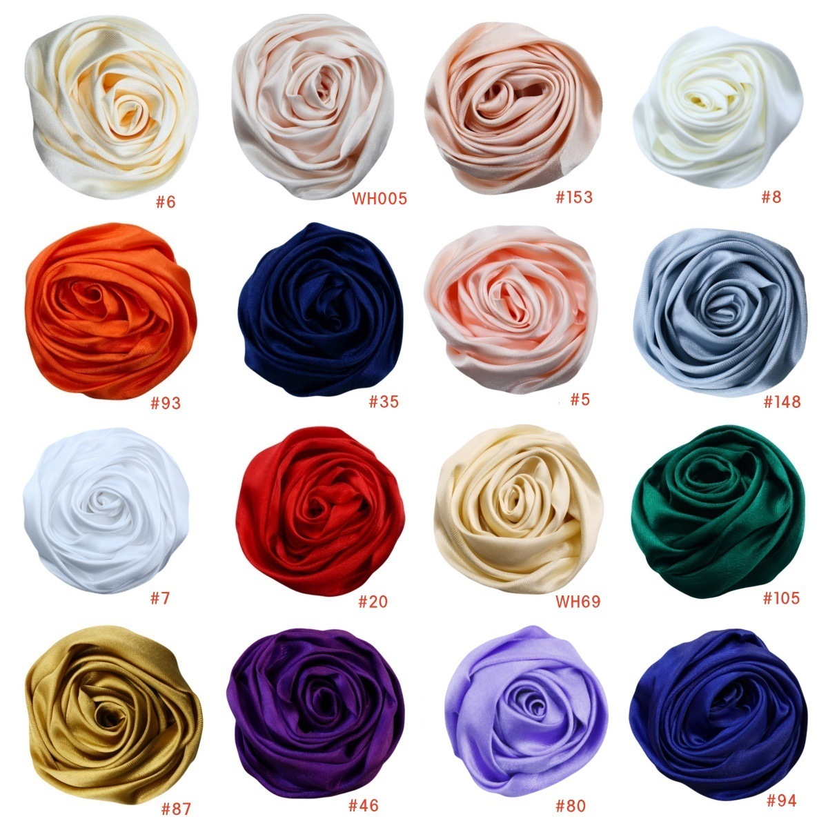 Hot 5.5CM Korean-style satin silk rose stereo flower bud diy hand-held flower jewelry cloth flower clothing accessories