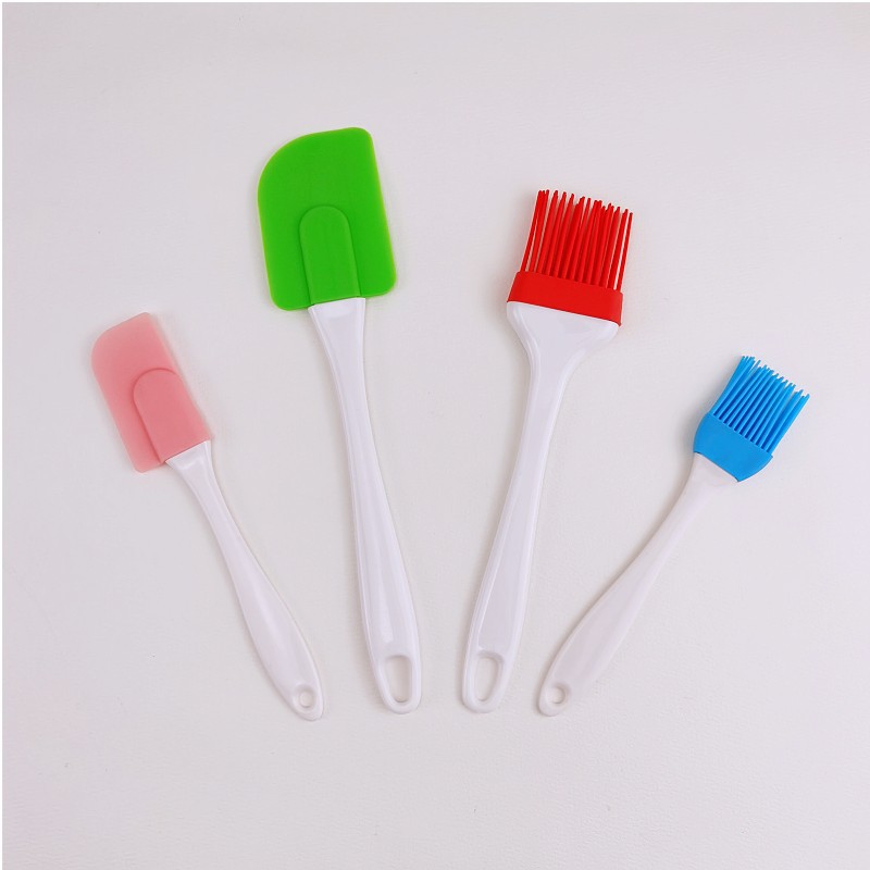Spot silicone scraper silicone oil brush large small cream scraper silicone oil brush four-piece baking tool set