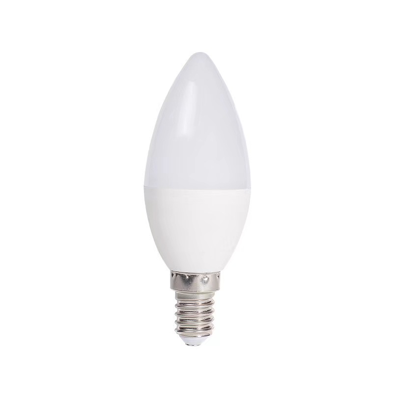 led bulb C37 energy-saving super bright e14 small screw e27 candle pointed bubble pull tail warm light white light crystal lamp light source