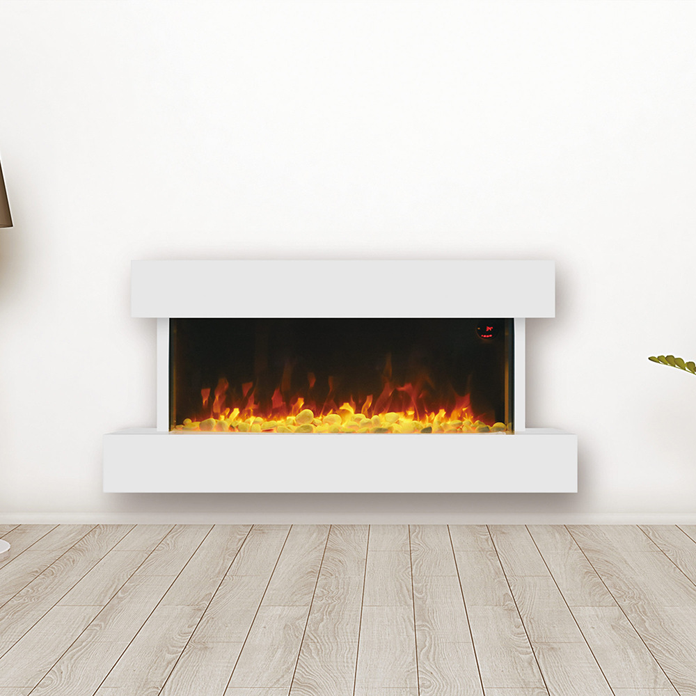 Cross-Border Electric Fireplace Simulated Flame Fast Heating Energy-Saving Household Heater Wood Stone Crystal Decorative Fireplace