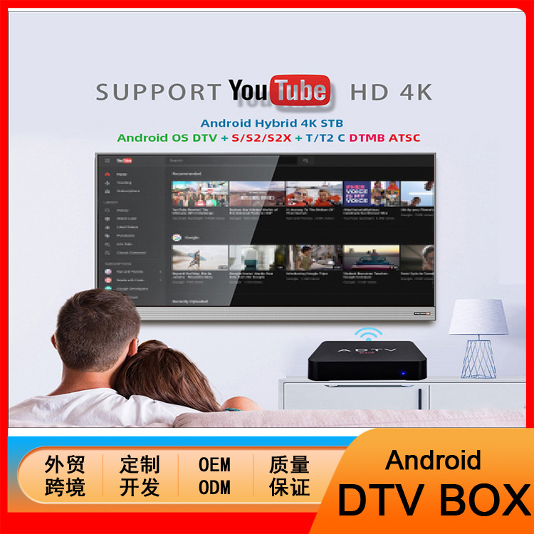 Android TV BOX network player \set-top BOX OTT + DVB-T2\S2\ISDB\ATSC\DTMB