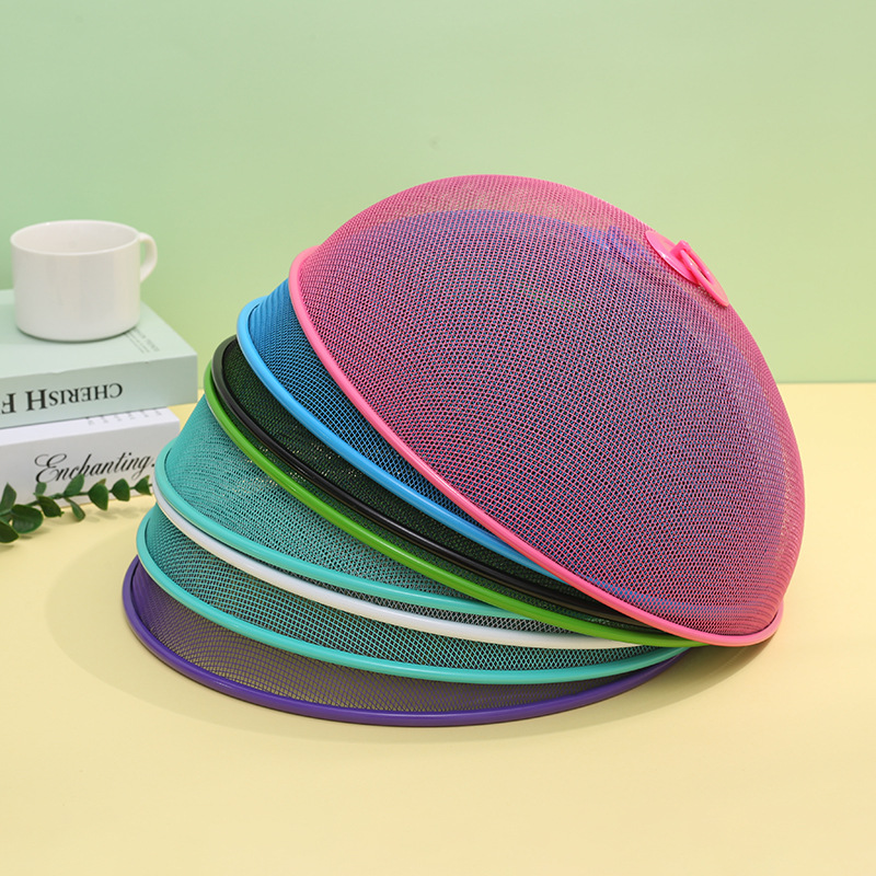 Крышка для обеденного стола, защитная от пыли и насекомых, круглая, плотная, металлическая корзина, оптовая продажа