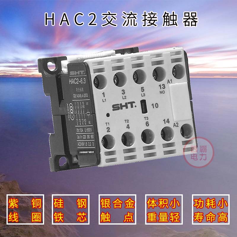 Shanghai Huatong AC Contactor HAC2-6.3/10 01 Voltage 24V220V380V CJX2-6.3
