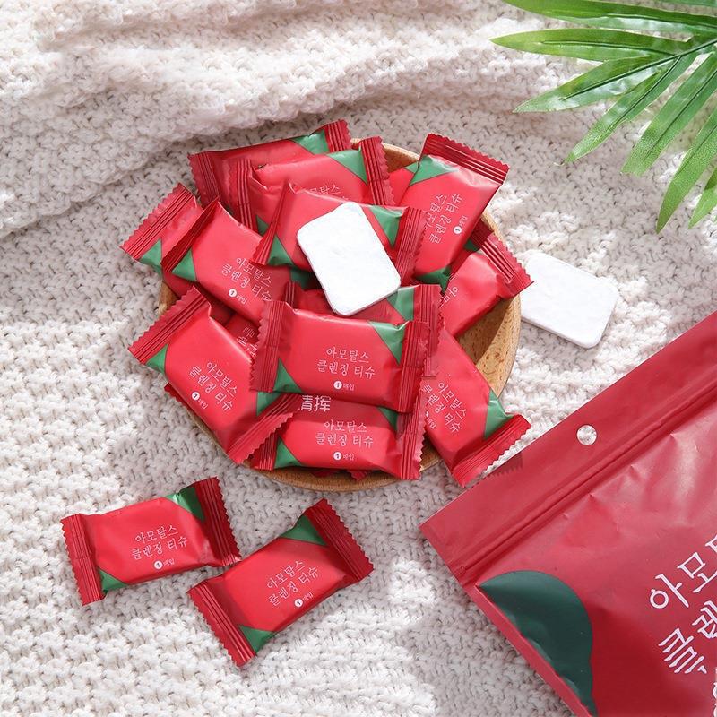 Disposable compressed towel cotton face towel portable separate packaging travel candy cleansing towel wholesale in large quantities