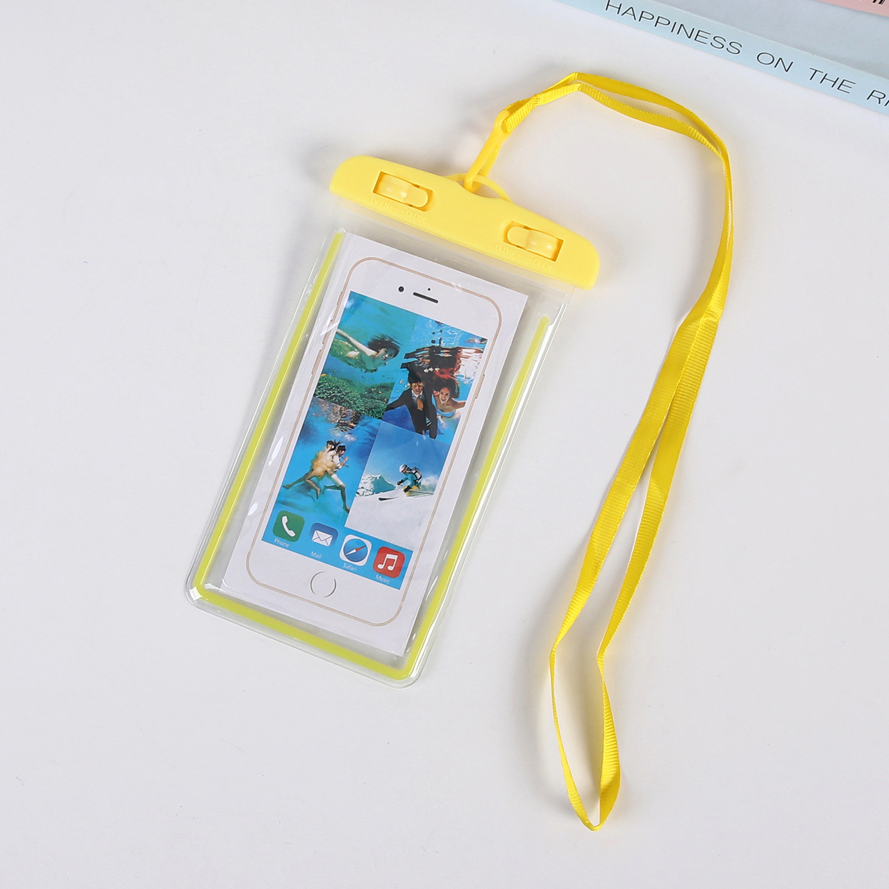 Hot Selling Luminous Mobile Phone Waterproof Bag for Outdoor Travel and Seaside Rafting Protective Cover Cycling Diving Halter Sealing Cover