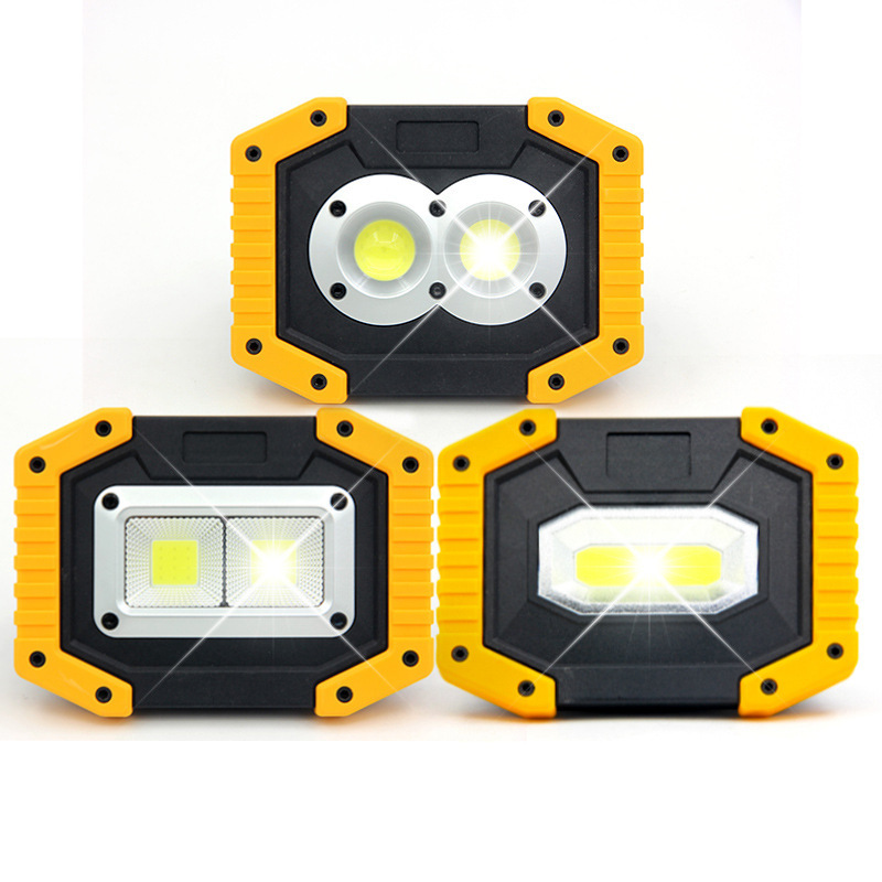 Cross-Border Multifunctional Portable Rechargeable Floodlight Led Work Light Emergency Night Market Light Portable Bright Light