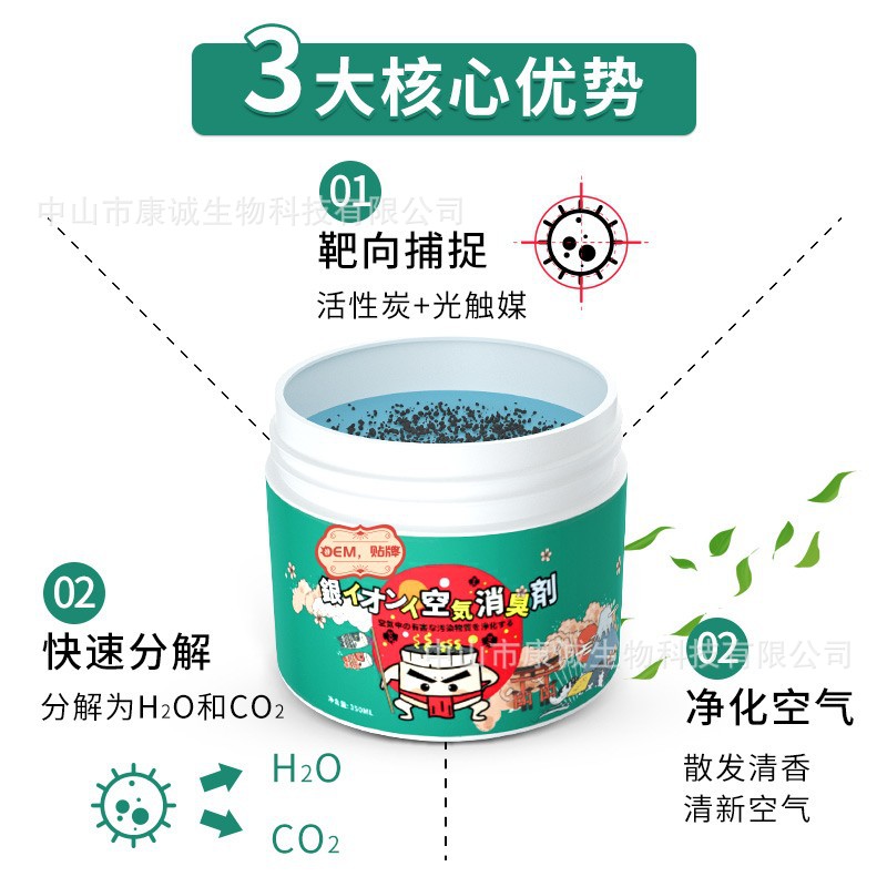 Factory in stock wholesale silver ion carbon balm formaldehyde removal tvoc benzene series and other harmful gases Green safe non-toxic