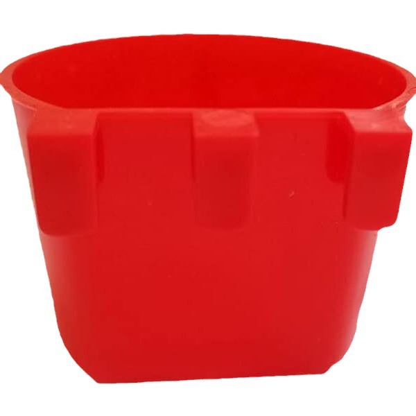 Bird Hopper Cage Cup Bird Feeder Trough Food Box Tray Easy to Clean Semi-Circular Plastic Hanging Box