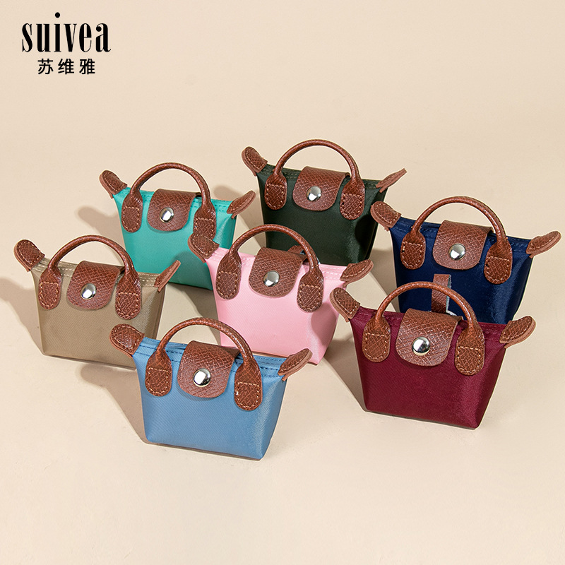 Factory Direct Sales Super Mini Lightweight Small Pendant Bag Headphone Lipstick Bag Fashionable Simple Dumpling Bag Mini Cosmetics Bag