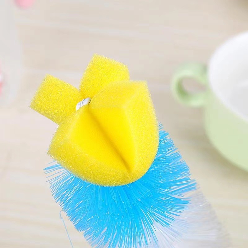 Factory wholesale baby bottle brush cup brush suit household cleaning upright nylon bottle brush two pieces