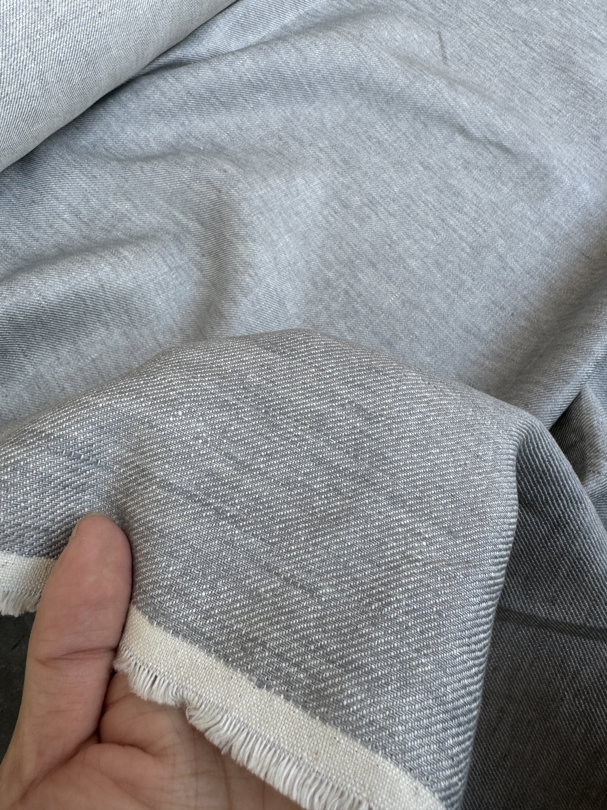 Тяжелая высококачественная толстая конопляная твиловая ткань, двусторонняя, ширина 150 см