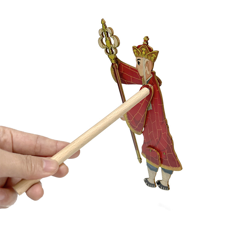 Wooden shadow play toy journey to the West puppet Sun Wukong shadow play toy nostalgic traditional shadow play props