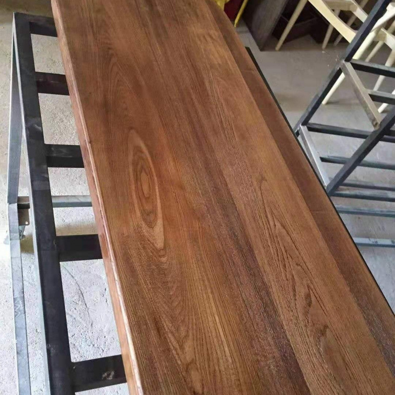 Solid Wood Board Desktop Walnut Color Partition Shelf Internet Celebrity Antique Rectangular Desktop Board Pure Solid Wood Board Wholesale