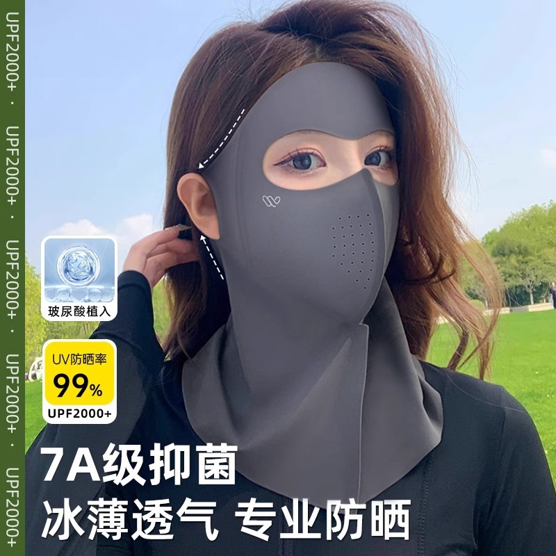 Маска для защиты от солнца, полное лицо, маска Гини, женская, защита от ультрафиолета, зимняя, защита от холода, высокая ценность, осень и зима, защита шеи