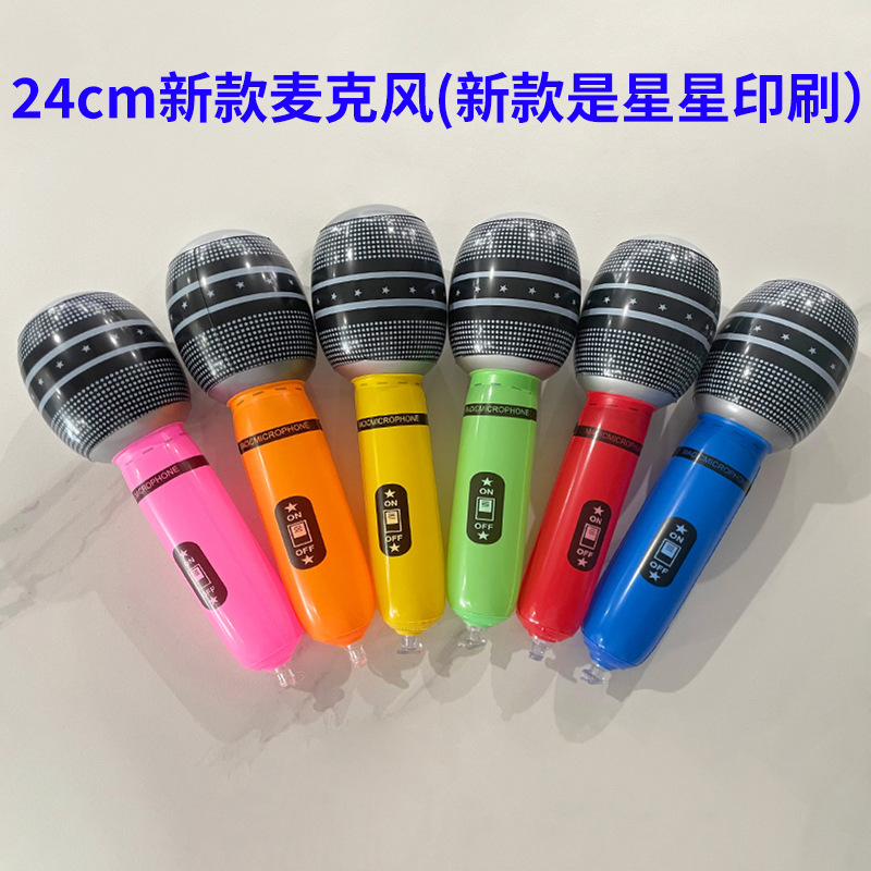 Inflatable Microphone Artificial Inflatable Microphone Stage Props 25 Microphones Pvc Inflatable Musical Instrument Balloon Wholesale