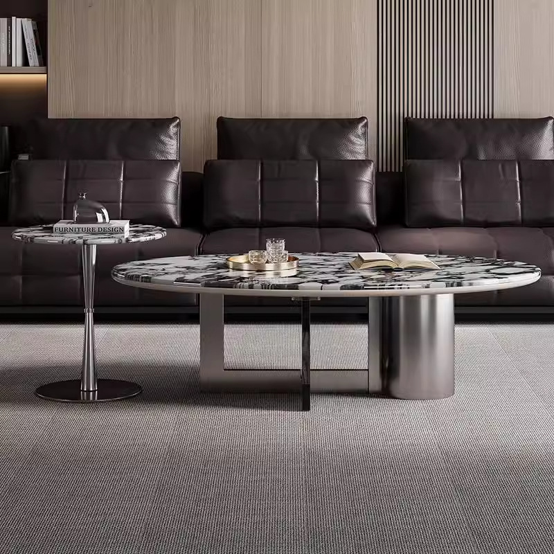 Marble Coffee Table Living Room Small Apartment Home Acrylic Coffee Table 2025 New High-end Light Luxury Coffee Table