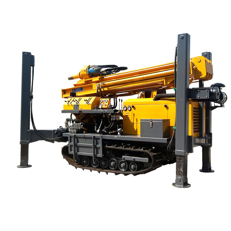 Wanli high leg pneumatic well drilling machine crawler coring exploration drilling machine mechanical water and gas dual-purpose drilling machine