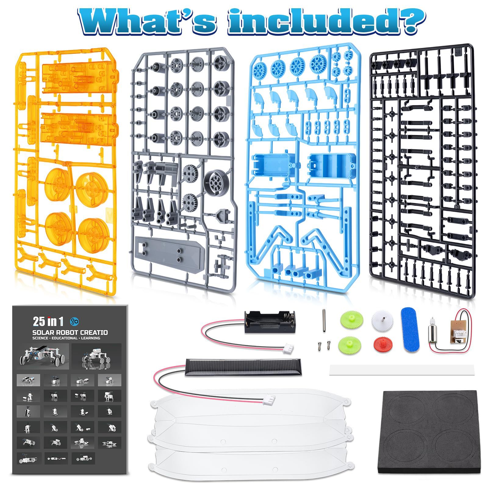 25 in 1Diy Assembly Toy 25-in-1 Self-Assembled Space Solar Building Block Car 25-in-1 Intelligent Robot