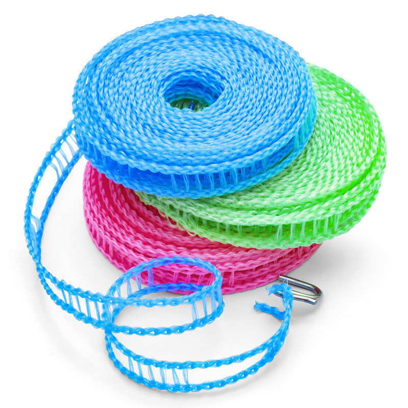 Factory direct non-slip windproof clothesline fence clothesline quilted rope outdoor travel clothesline wholesale