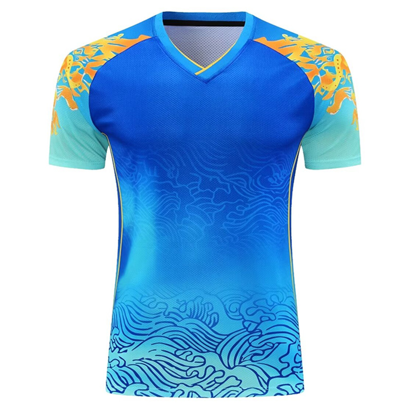 Paris New National Team Table Tennis Suit Competition Suit Men's and Women's suit Sports Quick-drying Short-sleeved Dragon Suit Printing Group Buying