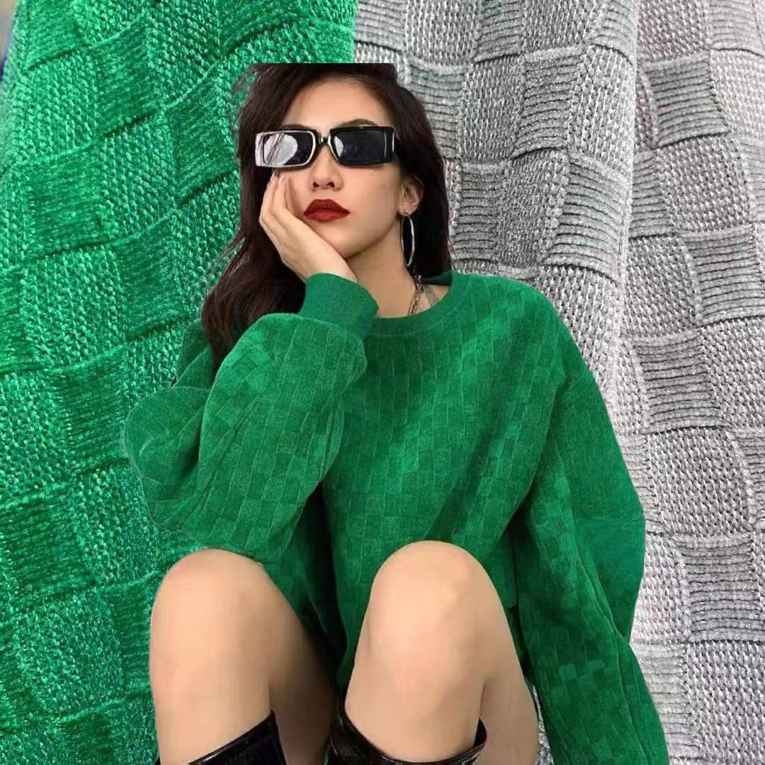 Мягкая восковая ткань! Осенне-зимняя толстая ткань, клетка bv, широкие брюки, ткань для свитеров