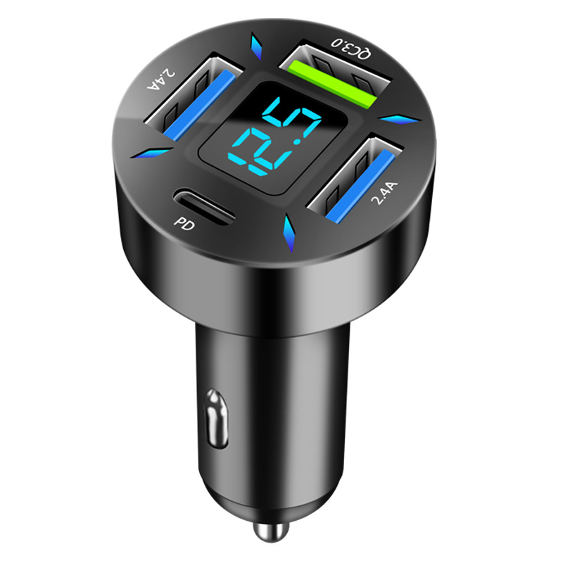 New PD QC3.0 2.4A cross-border four-port car charger 4USB car charger factory direct sales