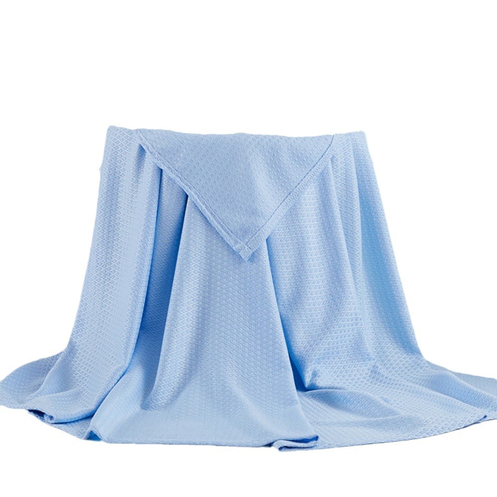 New Summer Blanket Summer Bamboo Fiber Ice Silk Cover Blanket Diamond Children's Double Bamboo Fiber Towel Air Conditioning Blanket