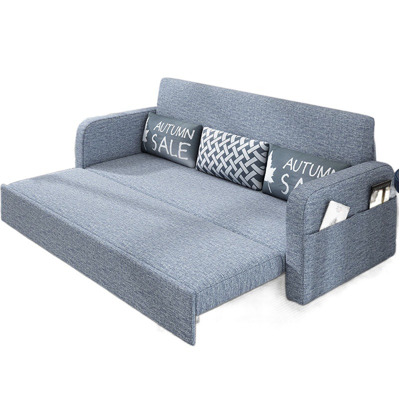 Foldable Sofa Bed Dual-use Economical Small Apartment Living Room Multi-functional Three-person Simple Rental Room Single Double Bed