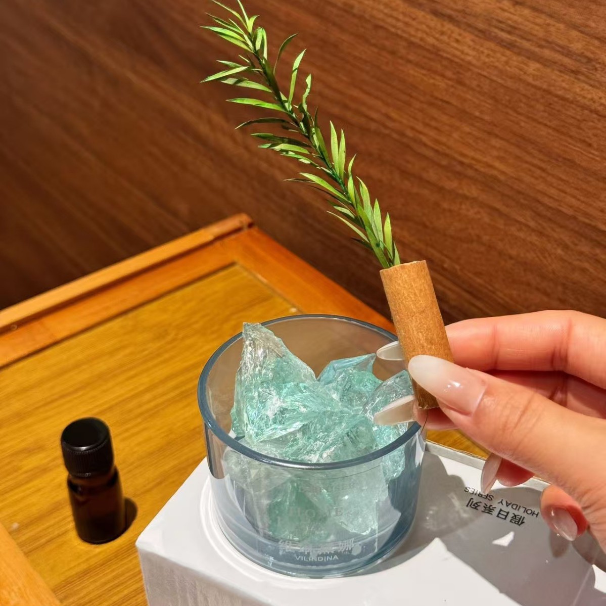 Crystal Essential Oil Aromatherapy Weilin Dina Factory Direct Hair Forest Cinnamon Dried Flower Diffuser Stone Aromatherapy Ornaments Xiaohong