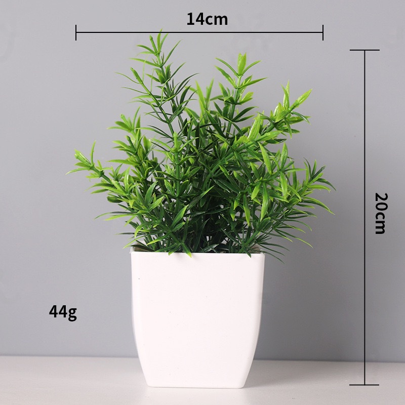 Lan Xinfang Potted Artificial Green Plants Home Desktop Ornaments Bonsai Decoration Plastic Artificial Artificial Flowers