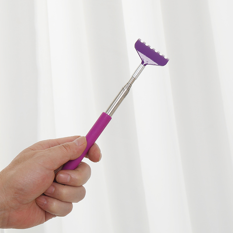 Seven-Tooth Nail Rake Stainless Steel Telescopic Tickle Does Not Ask for Help Old Manle Stainless Steel Tickle
