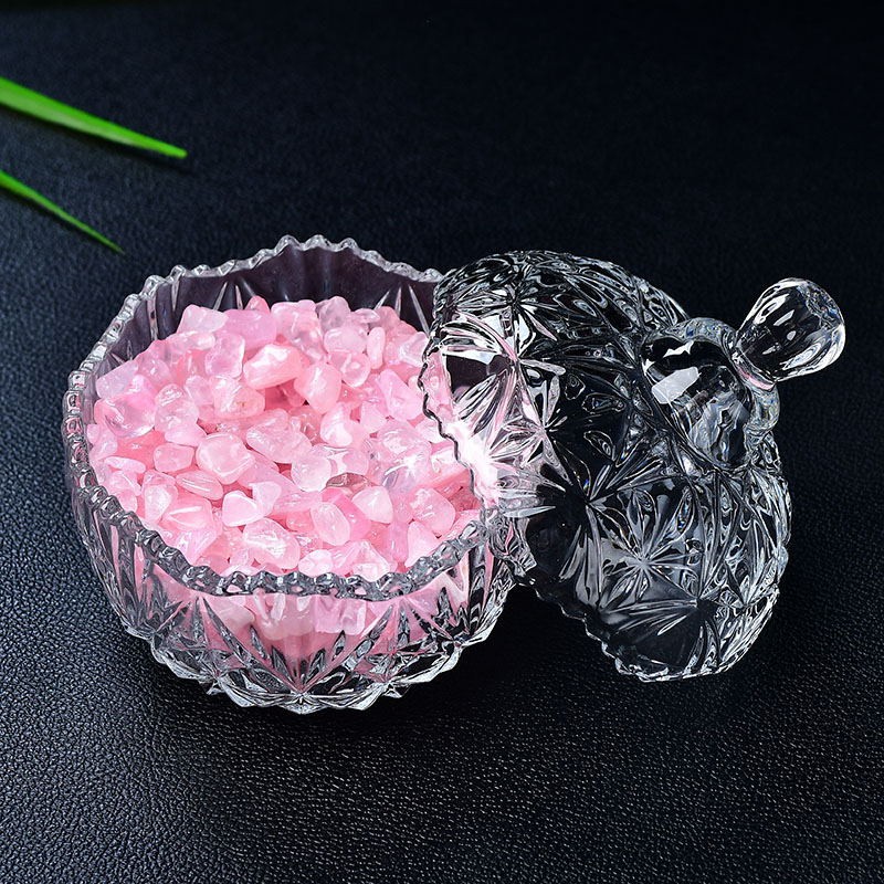 Factory direct natural amethyst gravel degaussing bowl ornaments bracelet degaussing stone jewelry container storage box