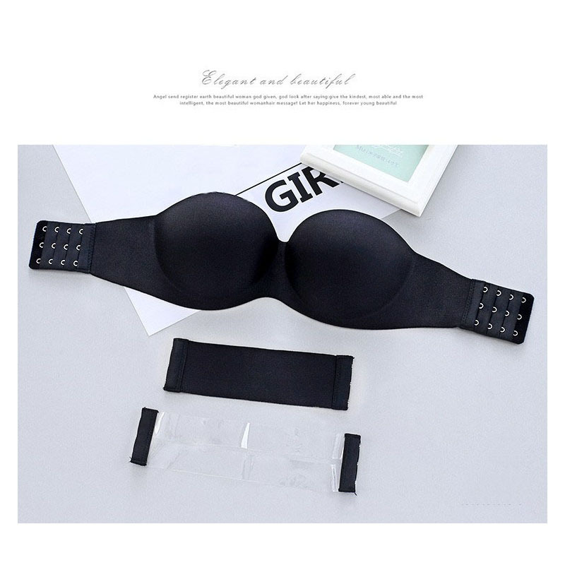 Summer non-slip strapless invisible bra non-slip chest stickers seamless gathered backless wrapped chest wedding underwear breast stickers