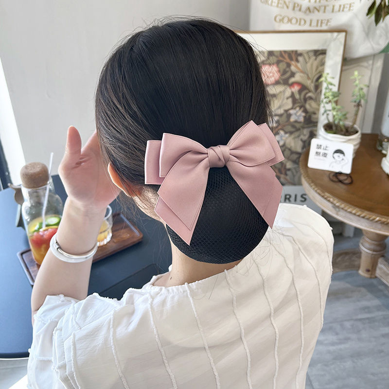 Head Flower Women's Summer Temperament Net Bag Nurse Professional Hair Net Flight Occupant Pan Hair Jewelry Bank Work Japanese and Korean Headwear