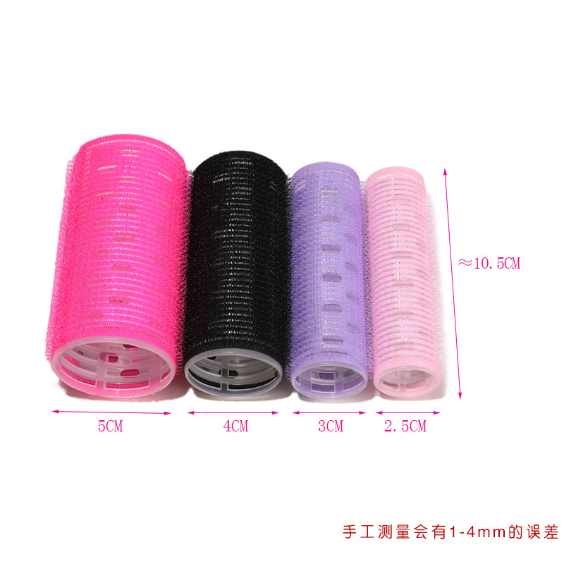 With aluminum sheet bangs hair curler self-adhesive head fluffy hair curler solid color shaping curler hollow curler