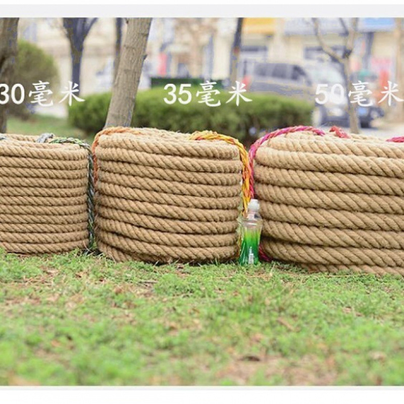 Hemp Rope Handmade Braided Rope Vintage Binding Rope Fence Photo Wall Tug-Of-War Rope Cat Climbing Frame