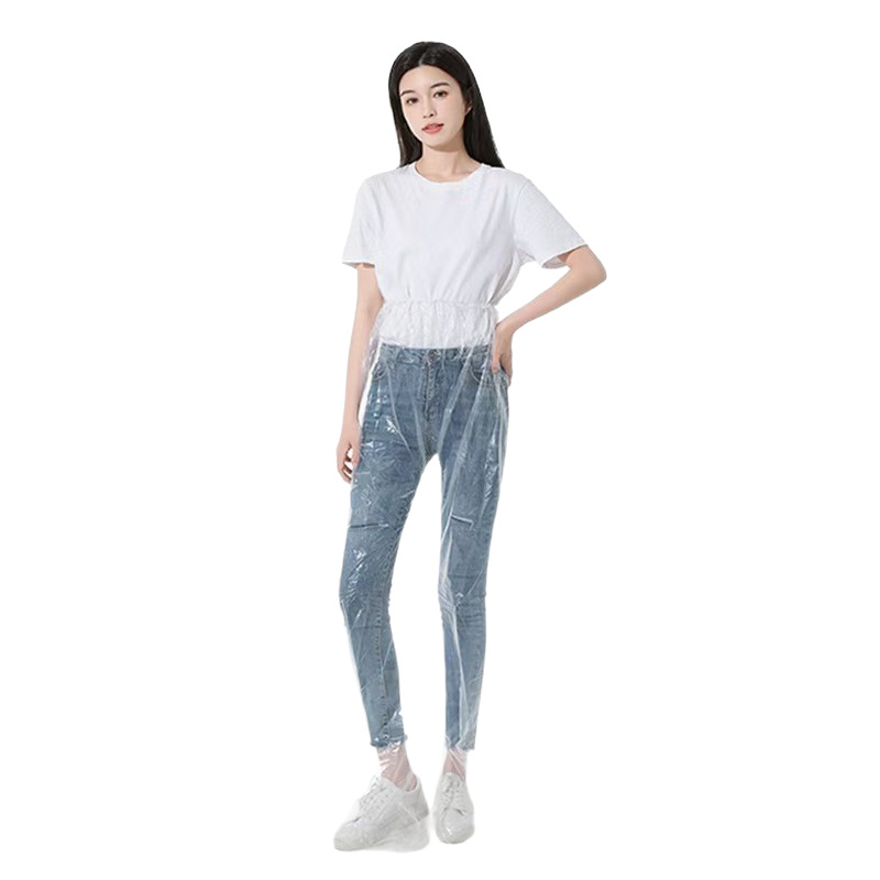 Y^Glass Slide Rafting Split Raincoat and Rain Pants Set Dustproof and Waterproof Disposable Protective Rain Pants Thickeneded Bag