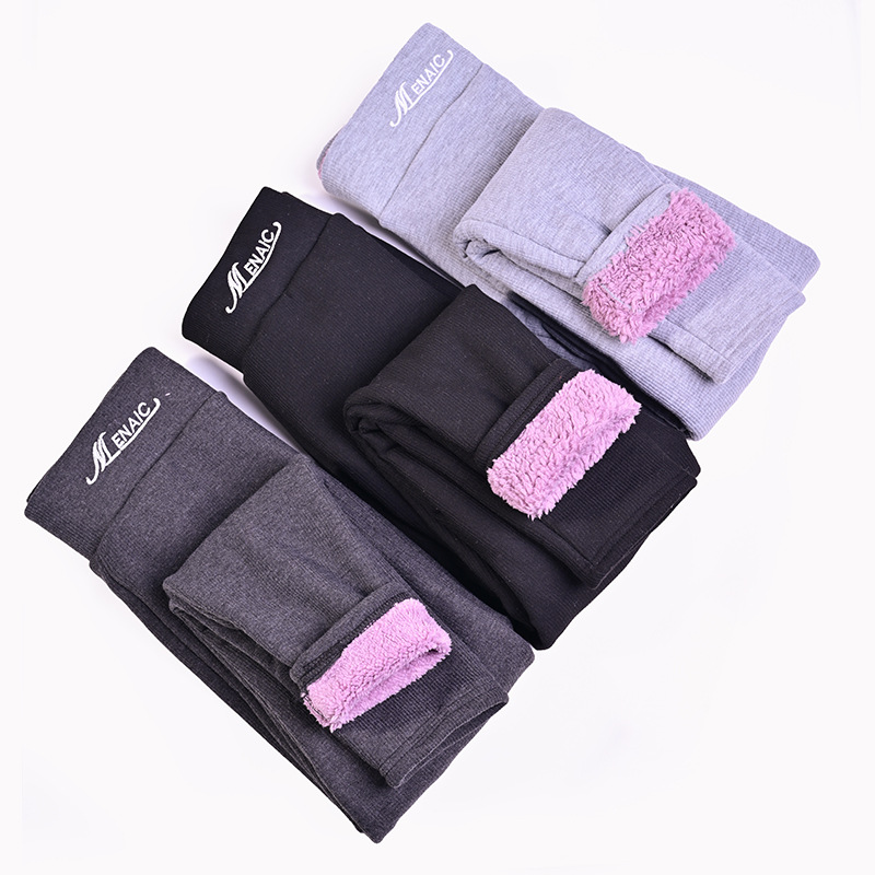 Autumn and Winter Leggings Fleece-Lined and Thickeneded Cloud Velvet Warm Pants for Women to Wear High-Waisted Tight-Fitting Embroidered Cotton Pants Large Size Velvet Pants