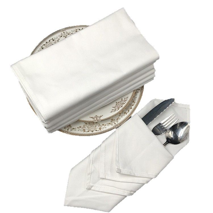 Cotton High-Density Mercerized Single Flower Napkin Bleached and Dyed Cotton Mercerized Satin Frame Napkin Restaurant Mouth Cloth Elegant