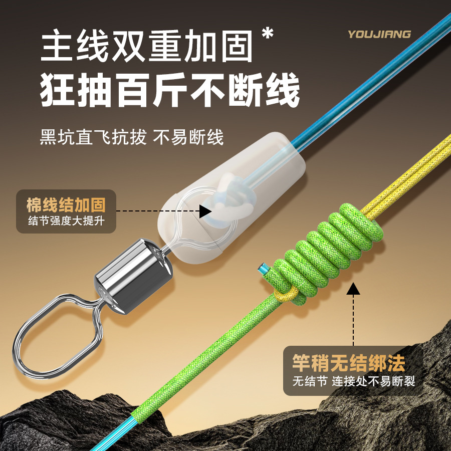 Qianlilai fishing line group finished fishing line main line group suit knotless rod slightly rope imported nylon line fishing line group