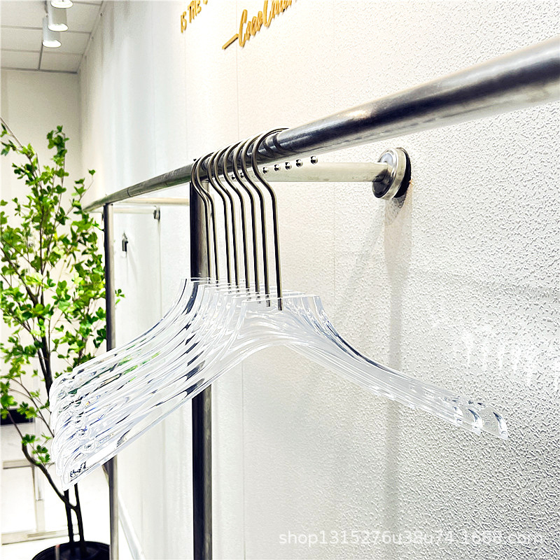 Clothing Store Special Hangers, Acrylic Transparent Crystal Non-Slip Clothes Hangers, Children's and Men's Clothing Store Pants Racks Wholesale