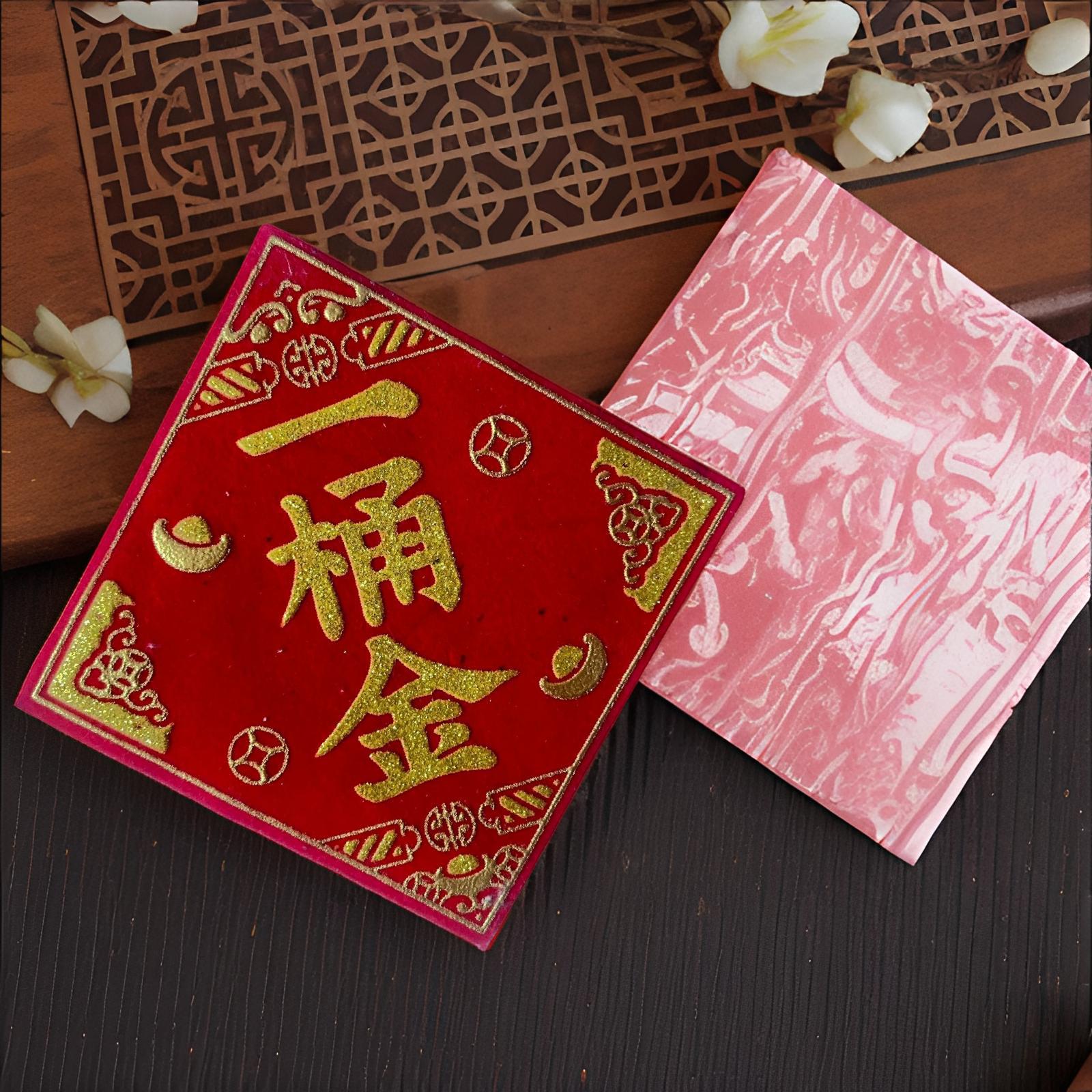 A Bucket of Gold Lettering with Adhesive Stickers, Origami Materials, Gold Mountain, Gold Vault, a Bucket of Gold Stickers, Triangular Lace